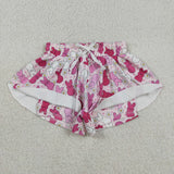 SS0714  baby girls Easter bunny rose shorts yoga
