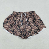 SS0767  Adult women brown camo Shorts yoga