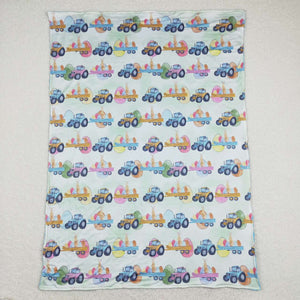 BL0117--  Easter rabbit tractor blanket