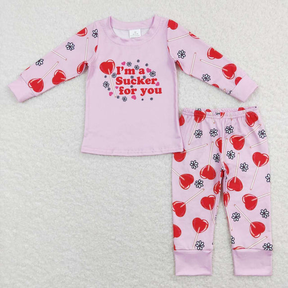 GLP1089---Valentine long sleeve i'm a sucher for you  girls  outfits
