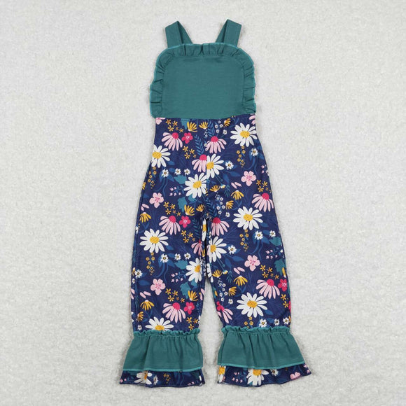 SR0964--Sleeveless floral baby girls jumpsuit