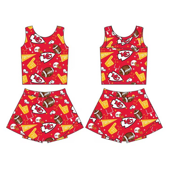 custom style moq 3 KC chiefs football Cheerleader uniform