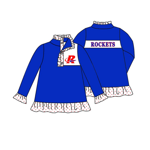 MOQ 3 custom style kids and adult ROCKETS GIRLS pullover