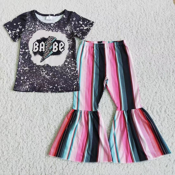 babe black and striped girls clothing  outfits