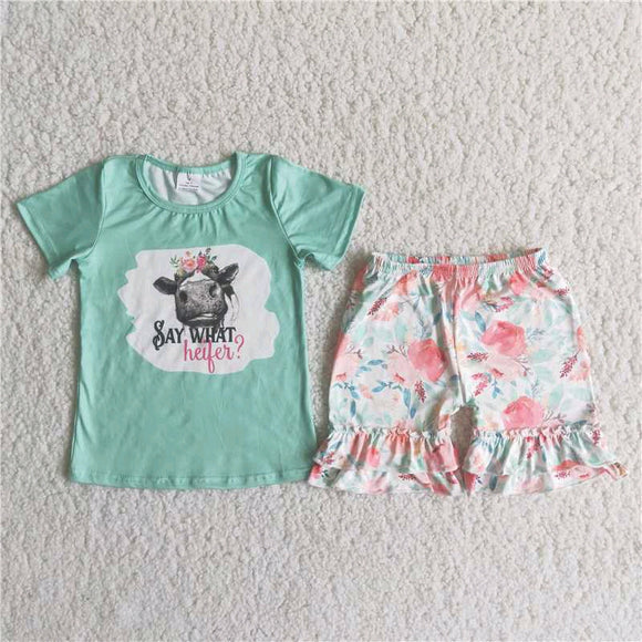green cow print Girl's Summer outfits