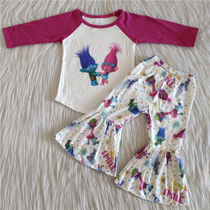 cartoon girls clothing long sleeve  outfits