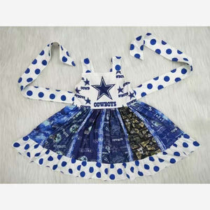 Blue star spin dress
