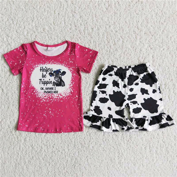 cow print pink Girl's Summer outfits