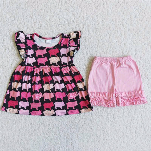 pink pig Girl's Summer outfits