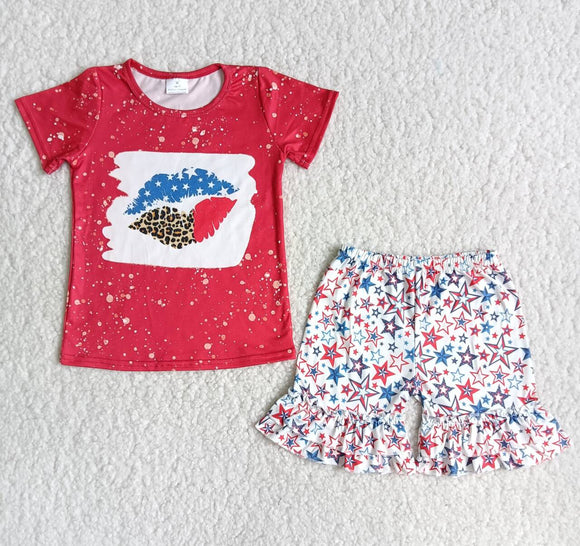 RED lip print Summer outfits