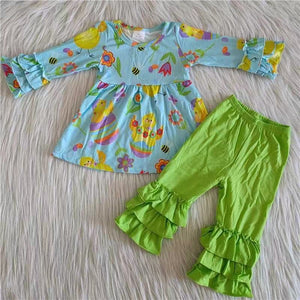 green girls clothing long sleeve outfits