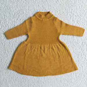 Cute girl yellow sweater