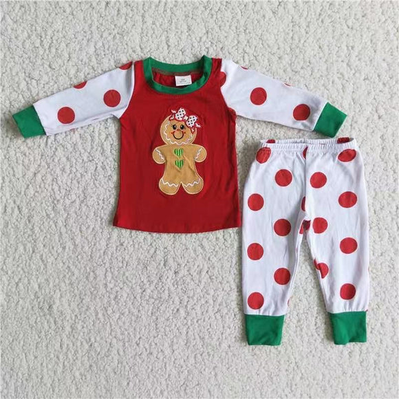 red and white girls clothing long sleeve pajamas outfits
