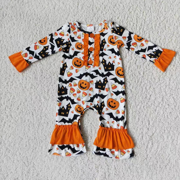 pumpkin  romper baby clothing