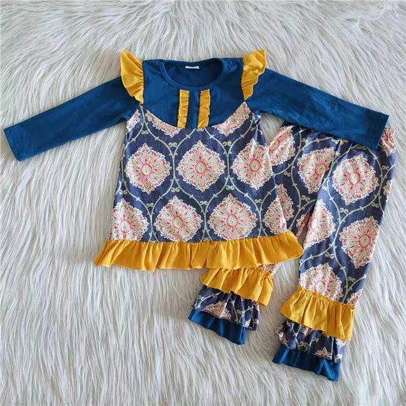 girl clothing blue long sleeve trouser outfits