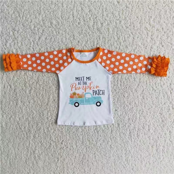 pumpkin print girl's T-shirt