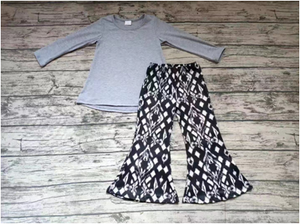 long sleeve grey girls clothing  outfits