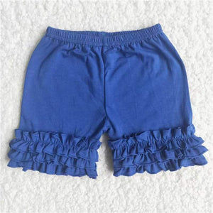 Lacy summer shorts for girls--BLUE