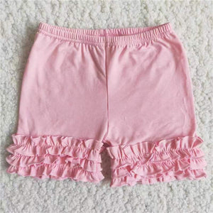 Lacy summer shorts for girls--LIGHT PINK