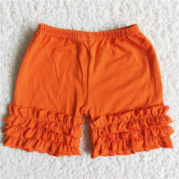 Lacy summer shorts for girls--ORANGE