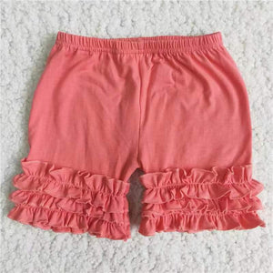 Lacy summer shorts for girls--WATERMELON RED