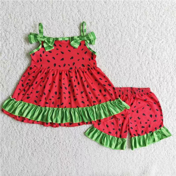 watermelon  print  Girl's Summer outfits