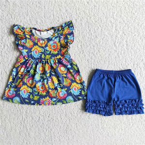 sunflower blue Girl's Summer outfits