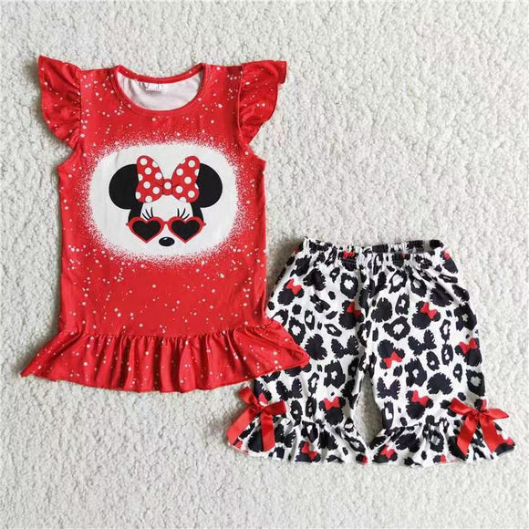 Summer cartoon red girl outfits