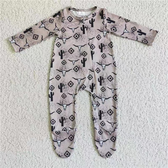 cactus  zip baby romper