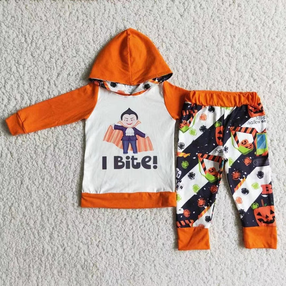 orange i bite Boy's hoodie outfits