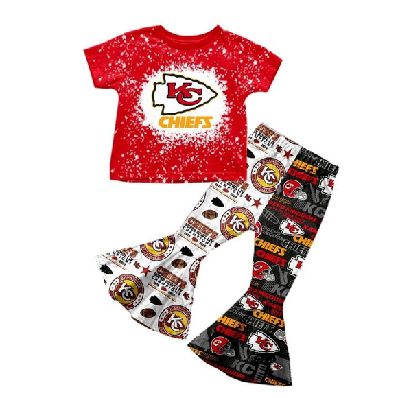 moq 3 custom style  KC chiefs girls outfits