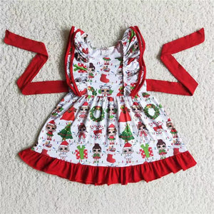 Christmas red cartoon baby dress