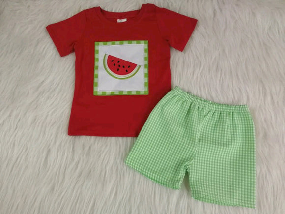watermelon boy's  print Summer outfits