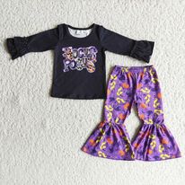 purple girls clothing long sleeve outfits