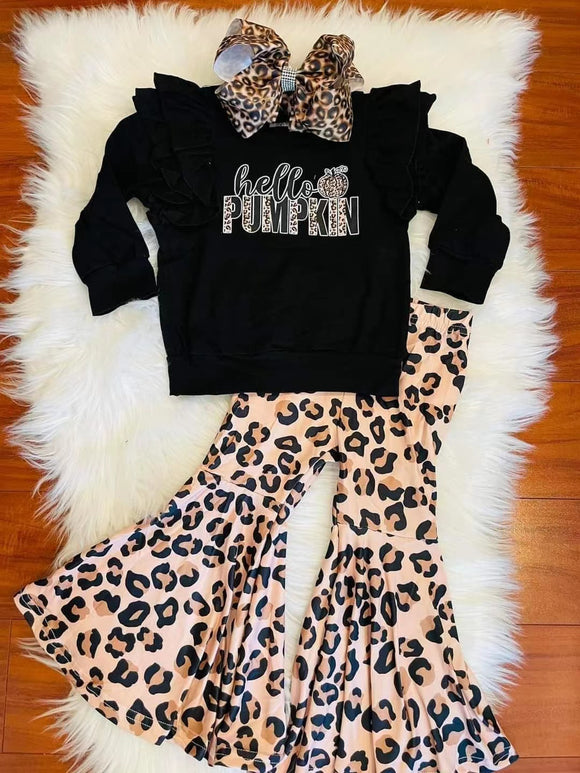 pumpkin black leopard clothing