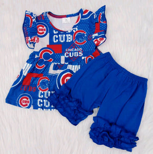 blue CUBS Girl's Summer outfits