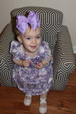 Easter purple cartoon  print dress
