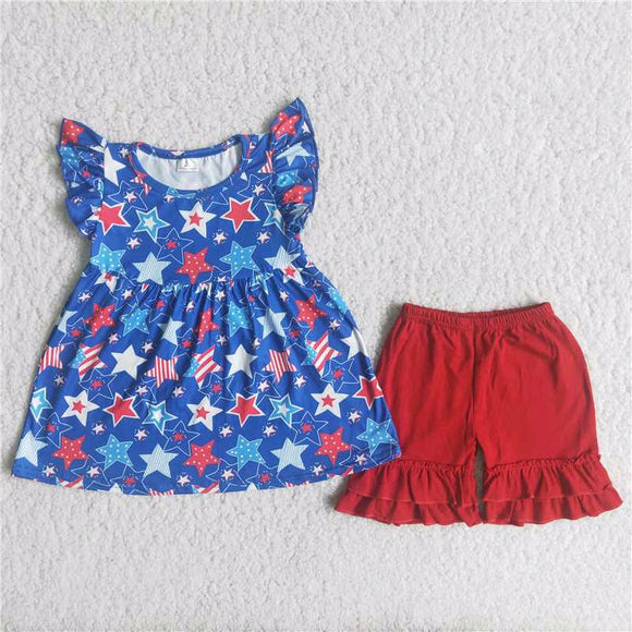blue star Girl's Summer outfits