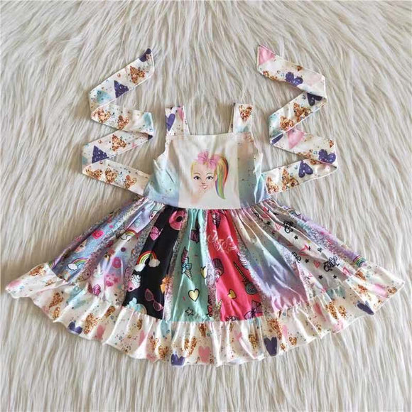 cartoon  print twirl dress