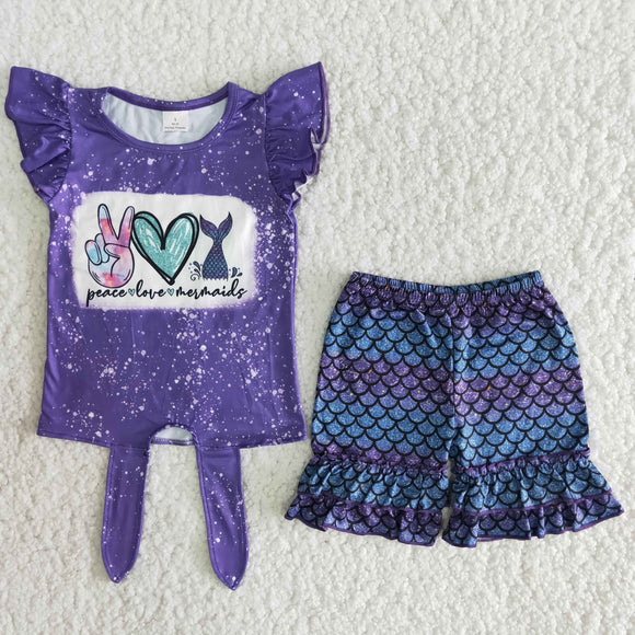 purple cartoon Girl's Summer outfits