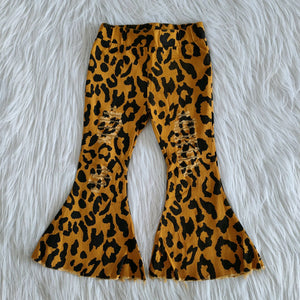 Golden leopard Bell-bottom jeans
