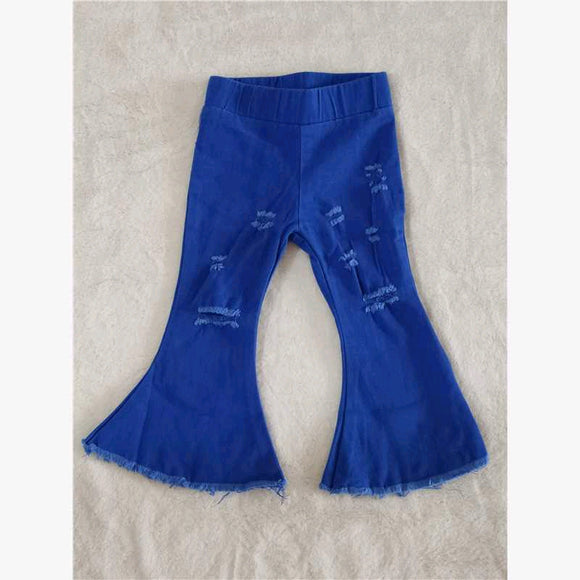 blue Bell-bottom jeans