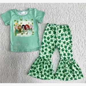 St. Patrick green short sleeve  trouser outfits