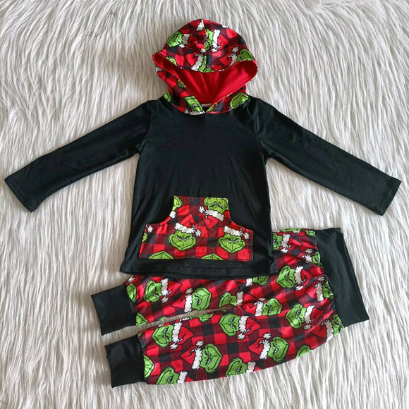 BLACK AND RED Boy's hoodie outfits