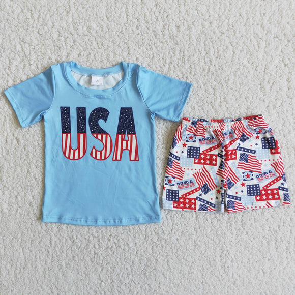 USA boy's print Summer outfits
