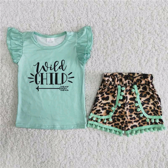 green leopard print  Girl's Summer outfits