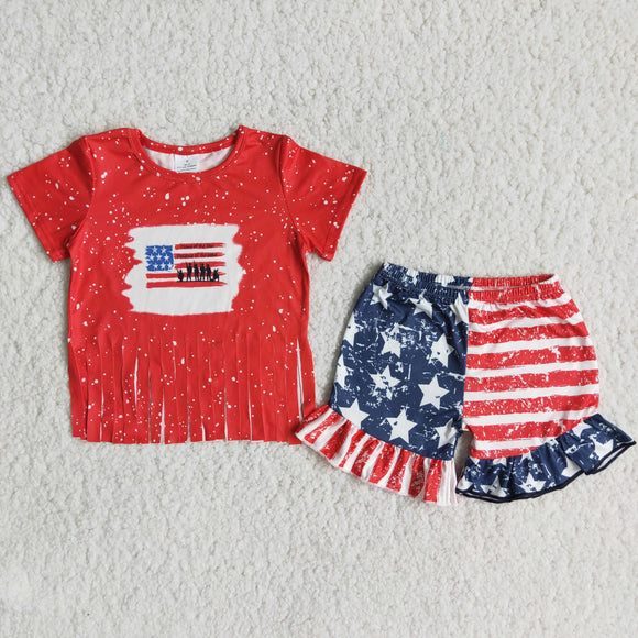 4th of July red Girl's Summer outfits