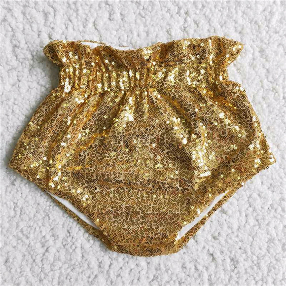 yellow Sequined bummies