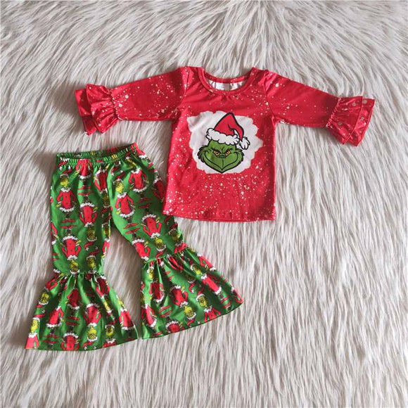 Christmas red girls clothing long sleeve outfits