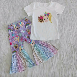 summer girl clothing white short sleeve  trouser outfits